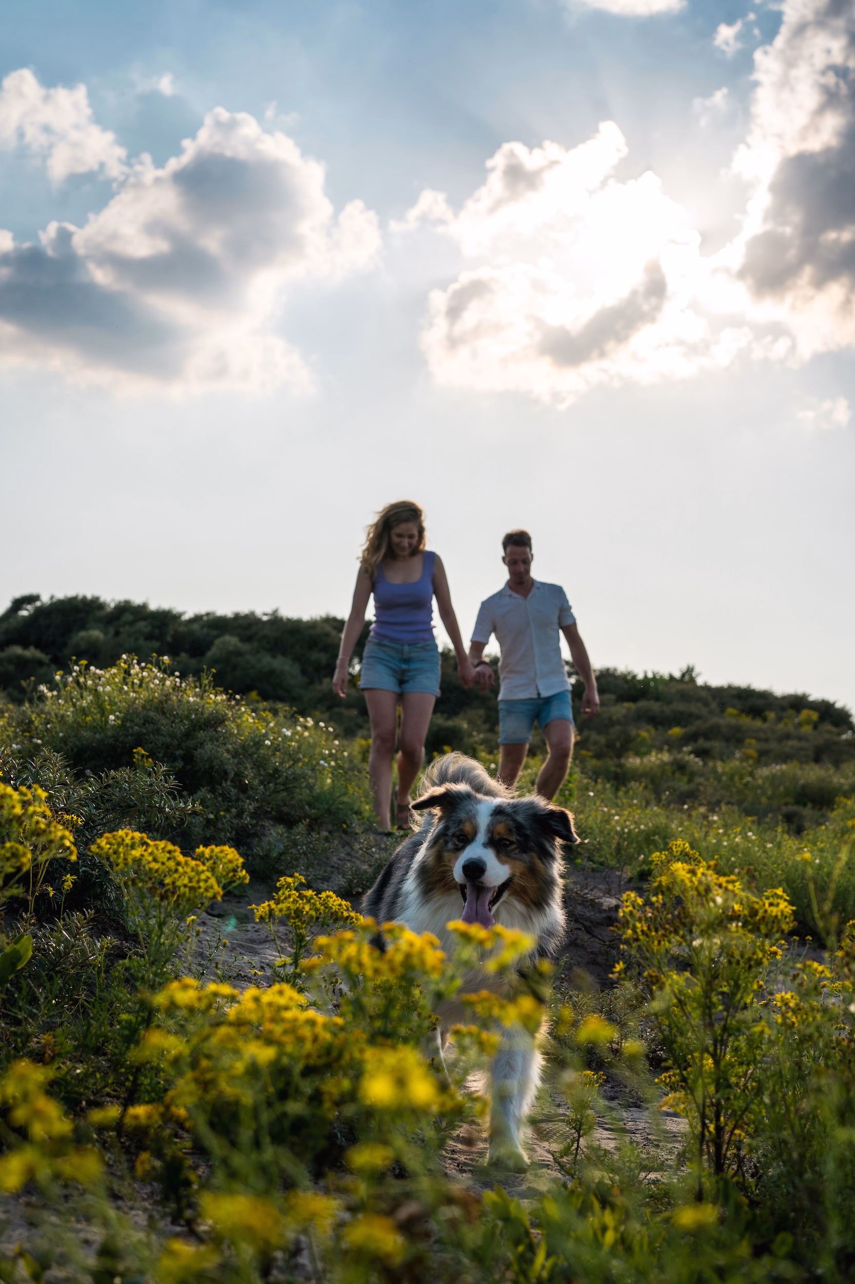Familiefotografie Kijkduin - Man en vrouw met hond
