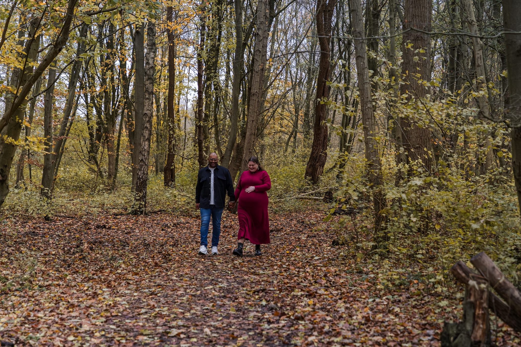 Fotoshoot bos herfst